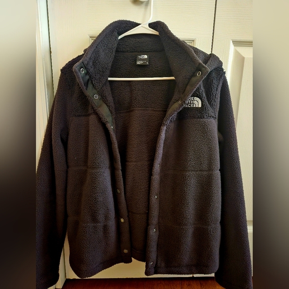 NWOT Black North Face Hooded Fleece Jacket, Sz M - Picture 2 of 7